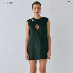 VRG GRL Yuri Black Linen Dress